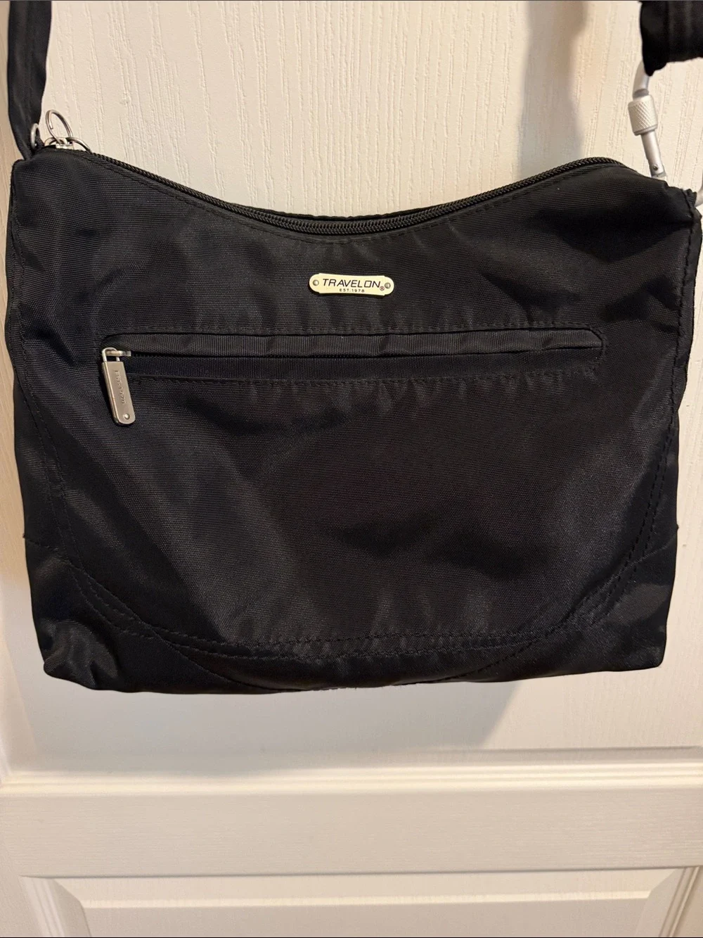Travelon Black Nylon Crossbody Bag with Adjustable Strap - Picture 3 of 16
